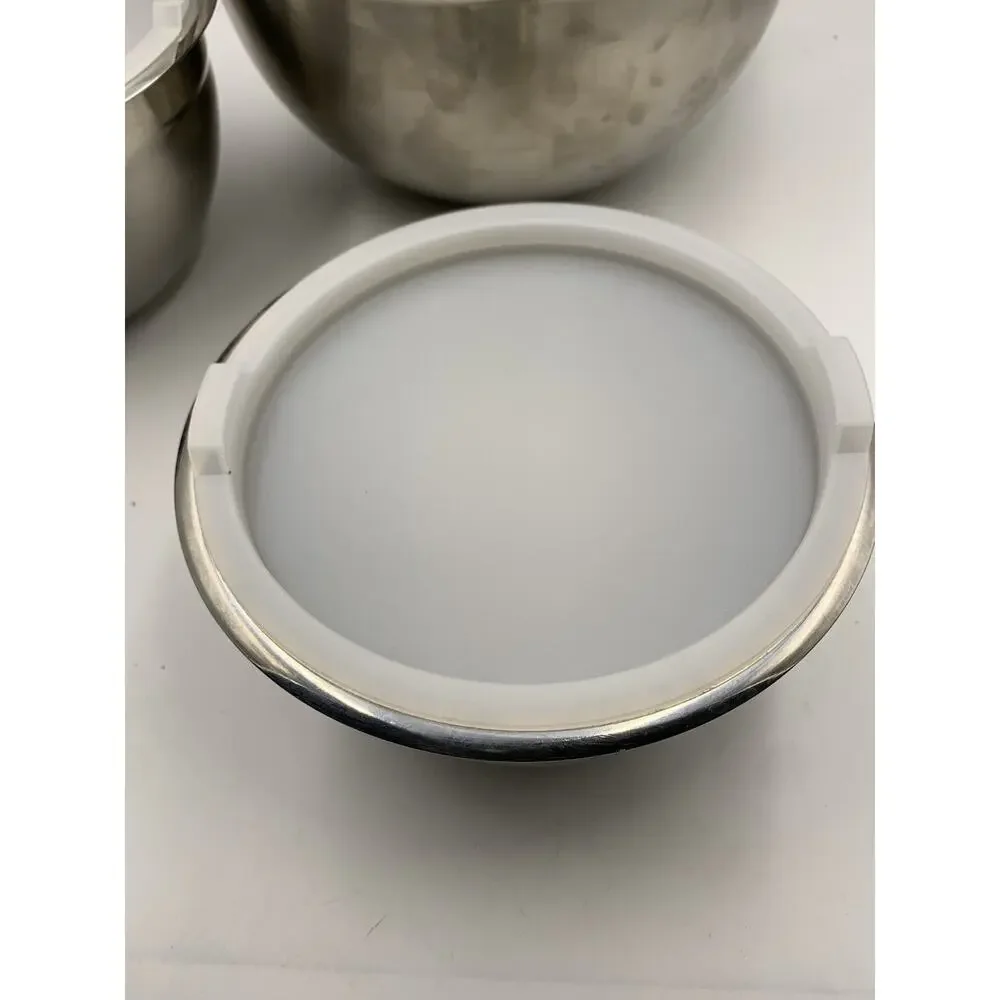 Set of 8 Stainless Steel professional grade Prep Bowls with Lids,